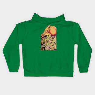 Psychedelic octopus Kids Hoodie